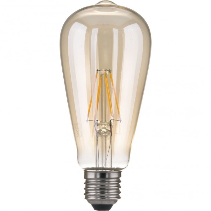 Филаментная светодиодная лампа ELEKTROSTANDARD BLE2707 ST64 6W 3300K E27 a048279 Филаментная светодиодная лампа ELEKTROSTANDARD BLE2707 ST64 6W 3300K E27 a048279