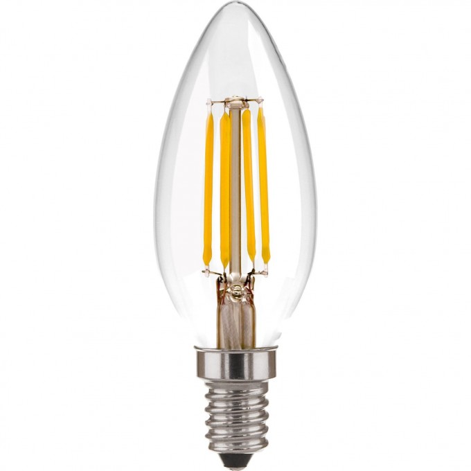 Филаментная светодиодная лампа Свеча ELEKTROSTANDARD BLE1409 C35 9W 3300K E14 CW35 прозрачный a049062 Филаментная светодиодная лампа Свеча ELEKTROSTANDARD BLE1409 C35 9W 3300K E14 CW35 прозрачный a049062