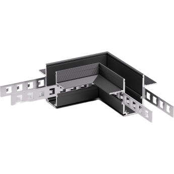 Коннектор угловой ELEKTROSTANDARD SLIM MAGNETIC для встраиваемого шинопровода под ГКЛ 12,5мм черный 85212/00