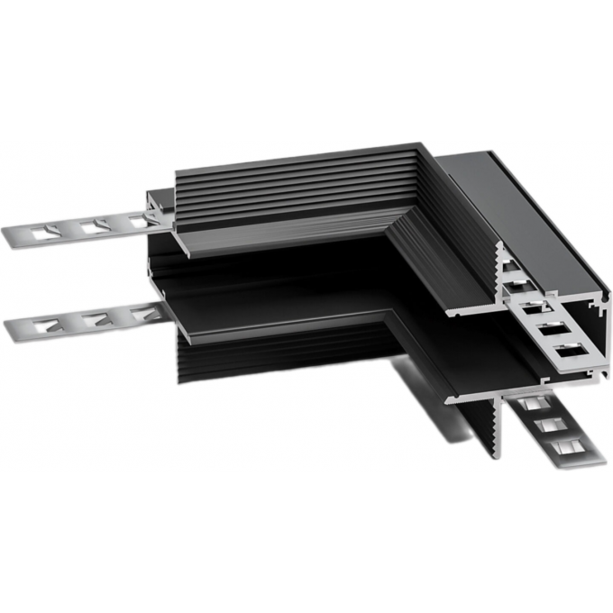 Коннектор угловой ELEKTROSTANDARD SLIM MAGNETIC внутренний для встраиваемого шинопровода под ГКЛ 12,5мм (черный) 85211/00 a067498 Коннектор угловой ELEKTROSTANDARD SLIM MAGNETIC внутренний для встраиваемого шинопровода под ГКЛ 12,5мм (черный) 85211/00 a067498