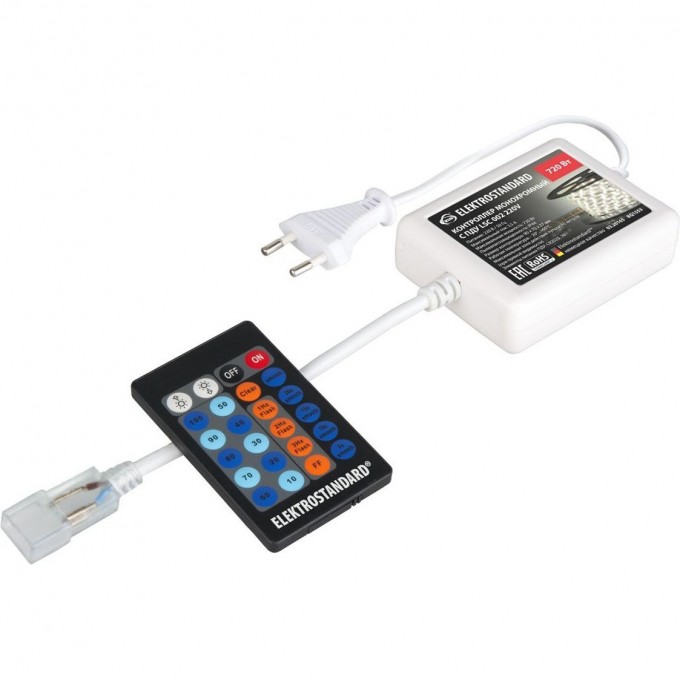 Контроллер для одноцветной светодиодной ленты ELEKTROSTANDARD 220V IP44 с ПДУ a035332 Контроллер для одноцветной светодиодной ленты ELEKTROSTANDARD 220V IP44 с ПДУ a035332