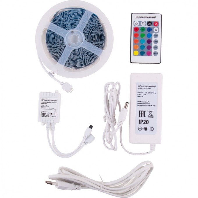 Набор светодиодной ленты ELEKTROSTANDARD 12V 14,4W 60LED 5050 IP20 RGB a049845 Набор светодиодной ленты ELEKTROSTANDARD 12V 14,4W 60LED 5050 IP20 RGB a049845
