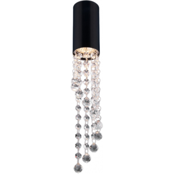 Накладной точечный светильник ELEKTROSTANDARD 1083 GU10 BK с хрусталем черный Накладной точечный светильник ELEKTROSTANDARD 1083 GU10 BK с хрусталем черный