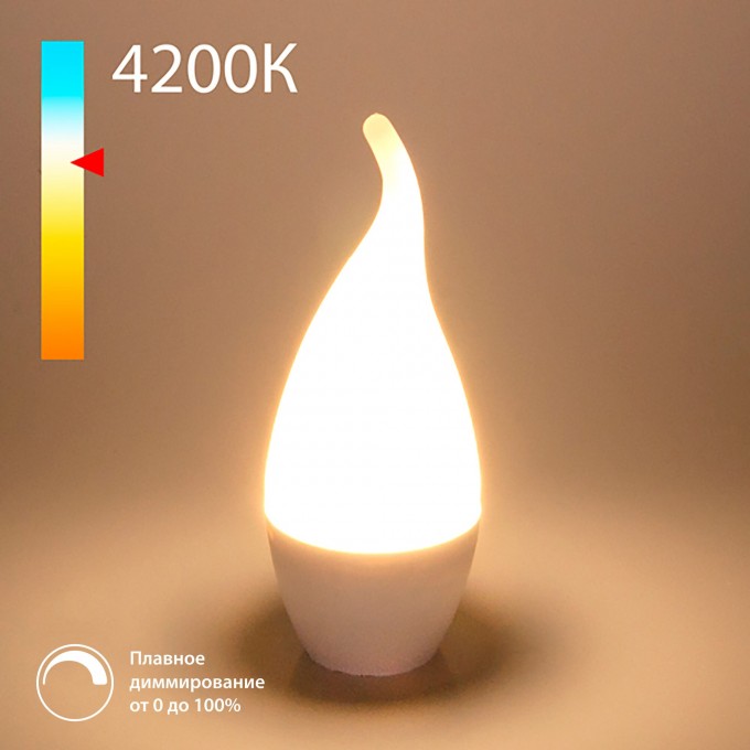 Светодиодная диммируемая лампа ELEKTROSTANDARD Dimmable 7W 4200K E14 (CW35) a063764 Светодиодная диммируемая лампа ELEKTROSTANDARD Dimmable 7W 4200K E14 (CW35) a063764
