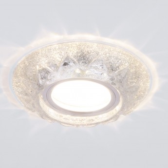 Точечный светильник с LED подсветкой ELEKTROSTANDARD 7249 MR16 SL серебряный блеск